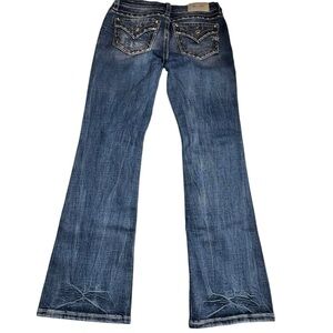 📌Miss Me Denim Jeans Women SZ 26X28 Plus Blue Low Rise Bootcut